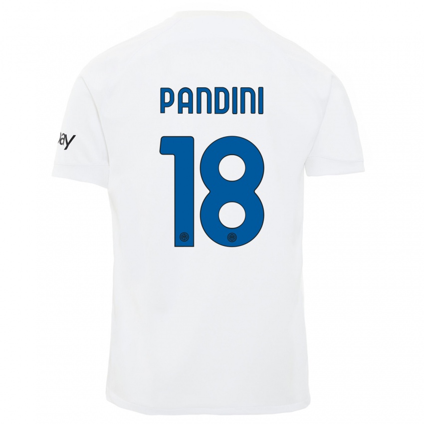 Niño Camiseta Marta Pandini #18 Blanco 2ª Equipación 2023/24 La Camisa Chile