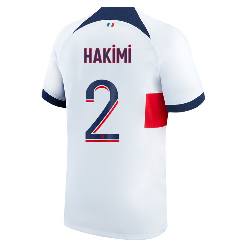 Niño Camiseta Achraf Hakimi #2 Blanco 2ª Equipación 2023/24 La Camisa Chile