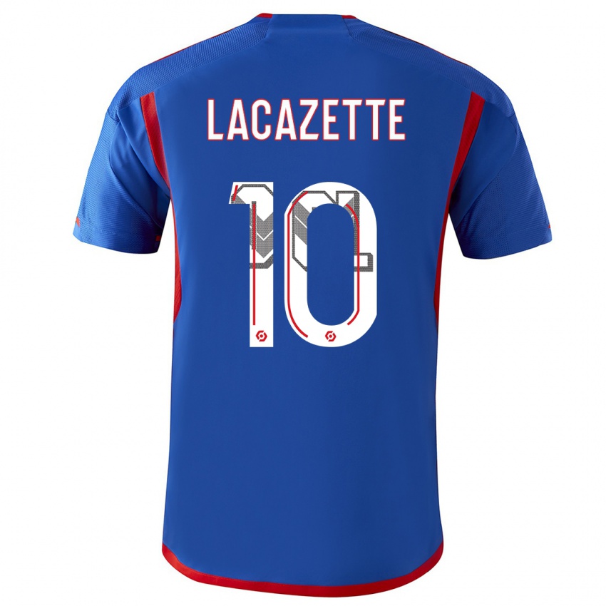 Niño Camiseta Alexandre Lacazette #10 Azul Rojo 2ª Equipación 2023/24 La Camisa Chile