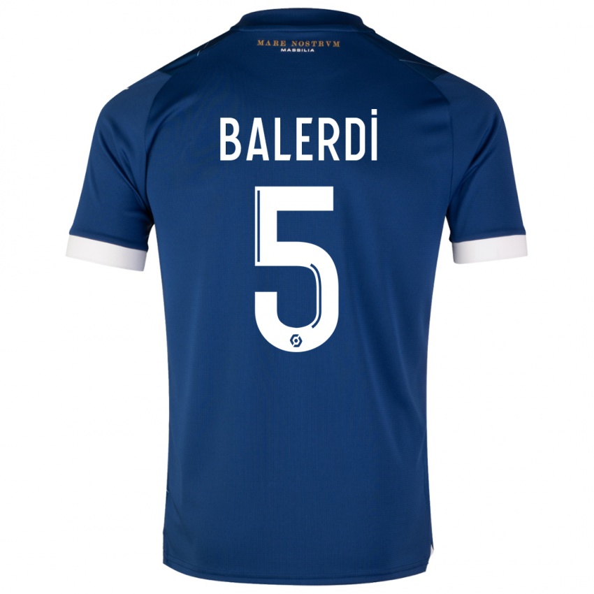 Niño Camiseta Leonardo Balerdi #5 Azul Oscuro 2ª Equipación 2023/24 La Camisa Chile
