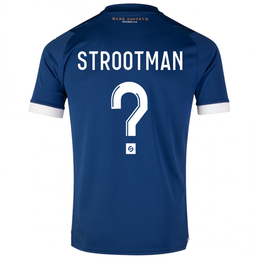 Niño Camiseta Kevin Strootman #0 Azul Oscuro 2ª Equipación 2023/24 La Camisa Chile