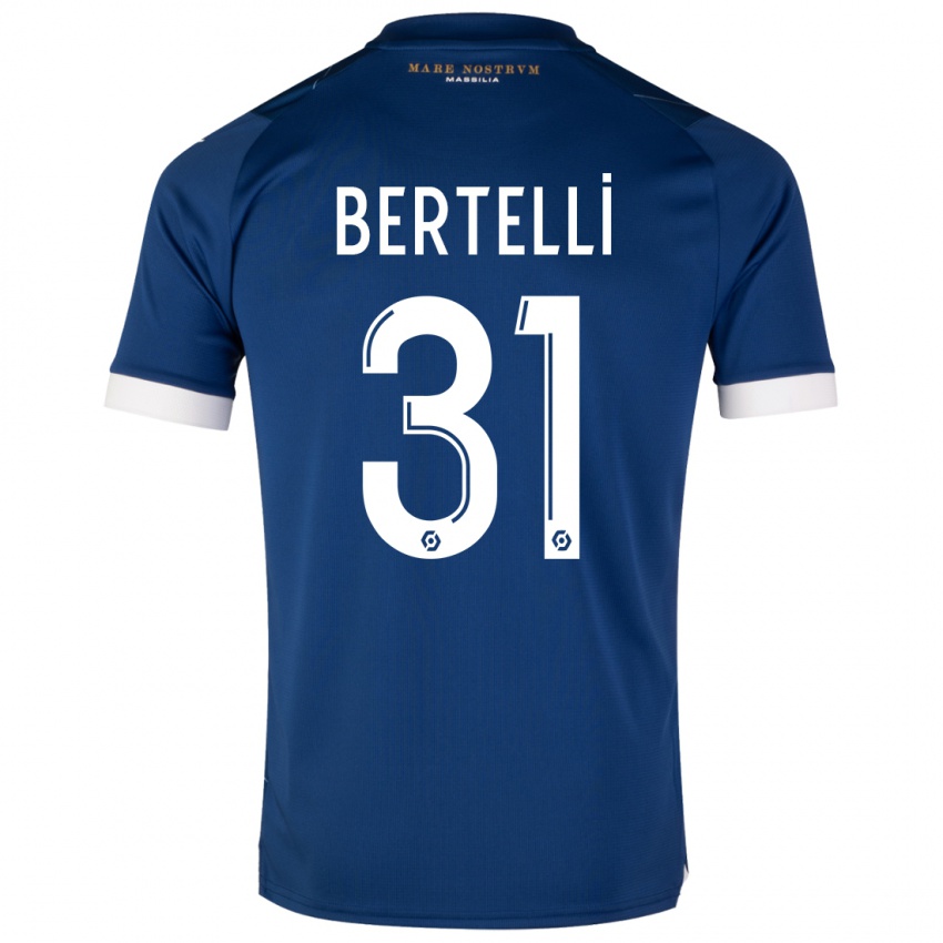 Niño Camiseta Ugo Bertelli #31 Azul Oscuro 2ª Equipación 2023/24 La Camisa Chile