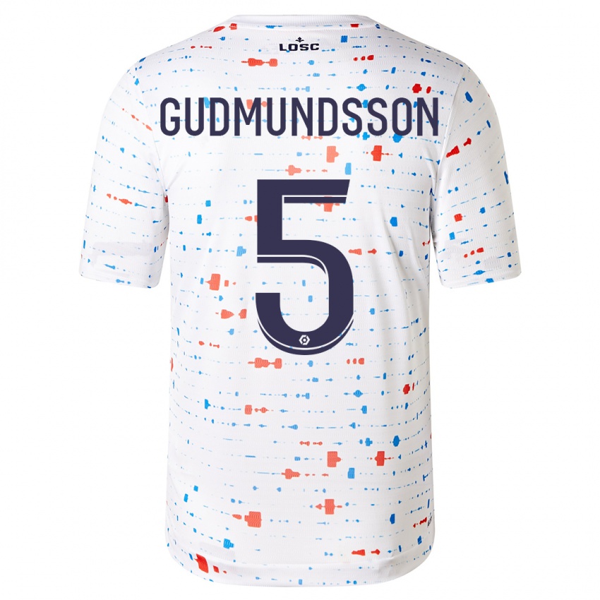 Niño Camiseta Gabriel Gudmundsson #5 Blanco 2ª Equipación 2023/24 La Camisa Chile