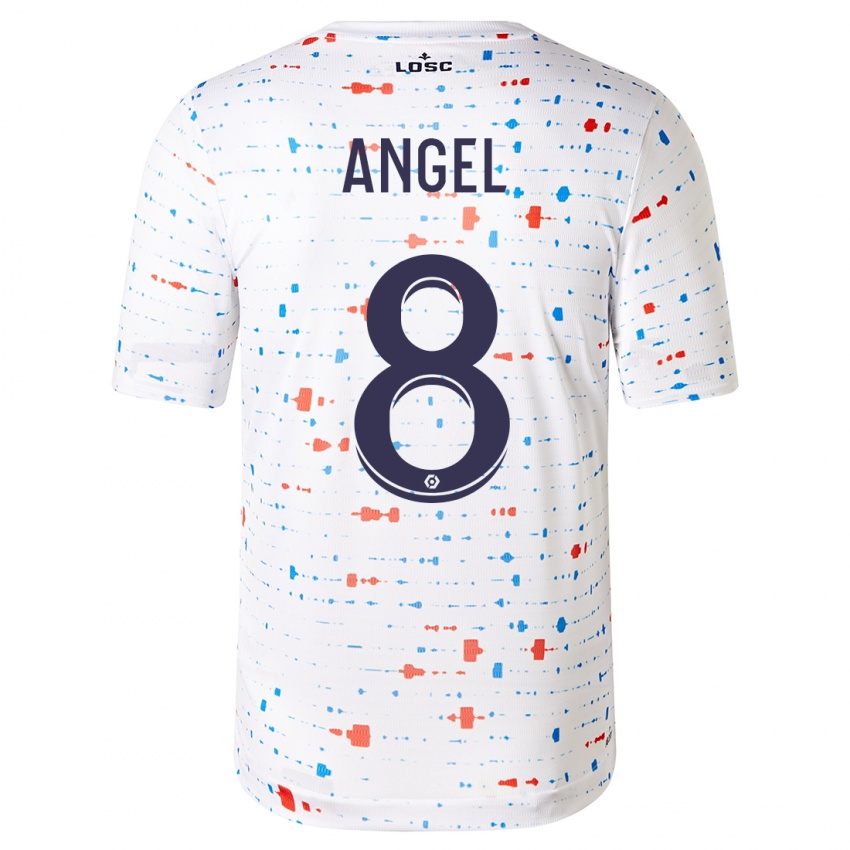 Niño Camiseta Angel Gomes #8 Blanco 2ª Equipación 2023/24 La Camisa Chile