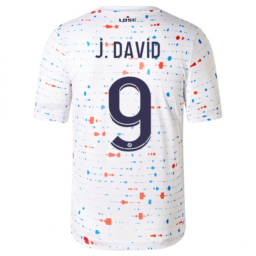 Niño Camiseta Jonathan David #9 Blanco 2ª Equipación 2023/24 La Camisa Chile