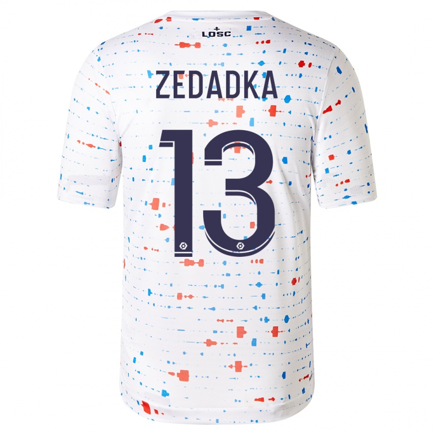 Niño Camiseta Akim Zedadka #13 Blanco 2ª Equipación 2023/24 La Camisa Chile