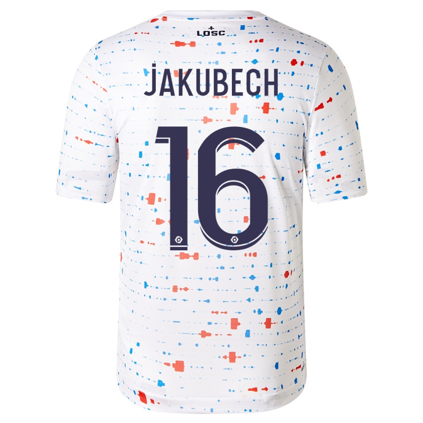 Niño Camiseta Adam Jakubech #16 Blanco 2ª Equipación 2023/24 La Camisa Chile