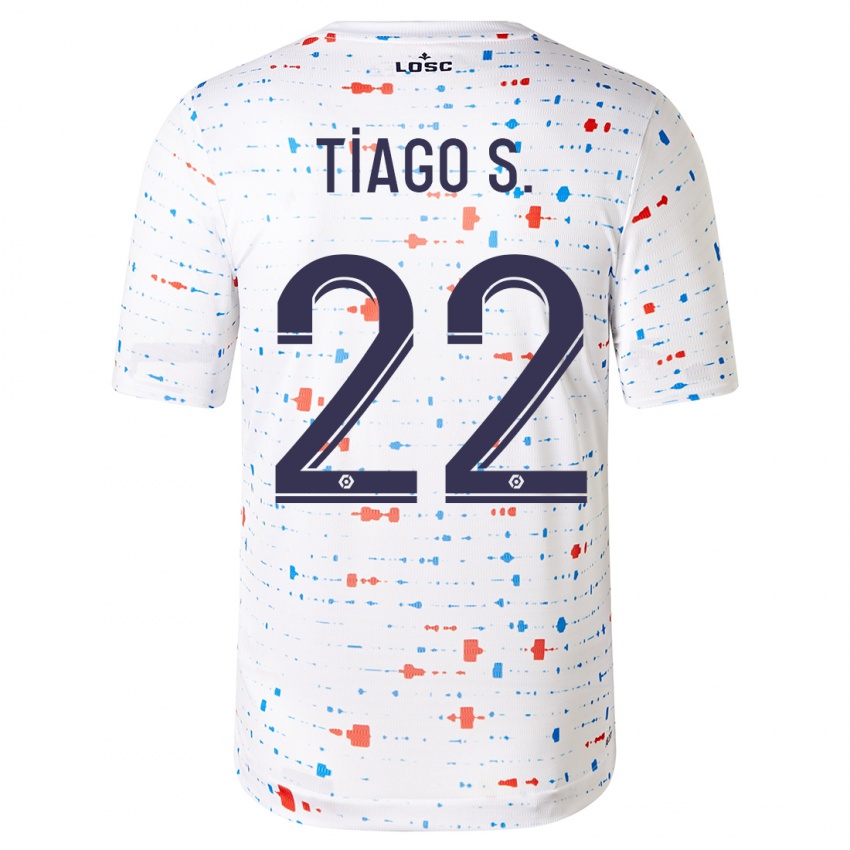 Niño Camiseta Tiago Santos #22 Blanco 2ª Equipación 2023/24 La Camisa Chile