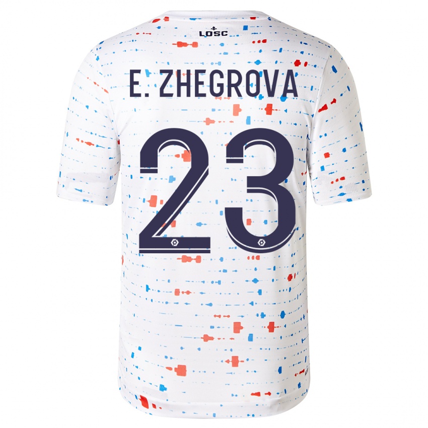 Niño Camiseta Edon Zhegrova #23 Blanco 2ª Equipación 2023/24 La Camisa Chile