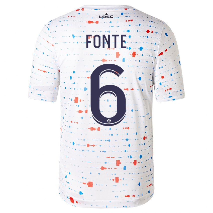 Niño Camiseta Jose Fonte #6 Blanco 2ª Equipación 2023/24 La Camisa Chile