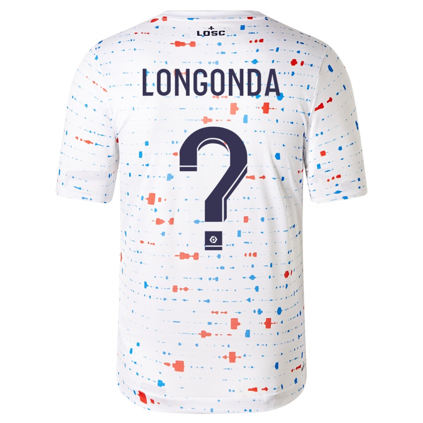 Niño Camiseta Jean-Pierre Longonda #0 Blanco 2ª Equipación 2023/24 La Camisa Chile