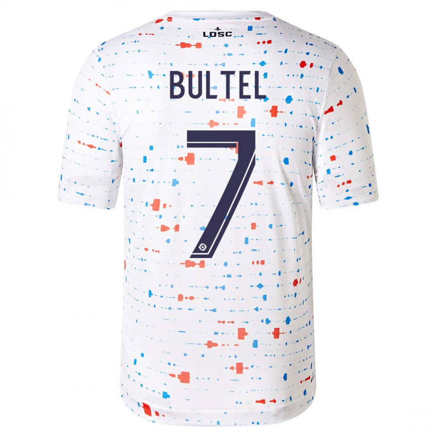 Niño Camiseta Ludivine Bultel #7 Blanco 2ª Equipación 2023/24 La Camisa Chile