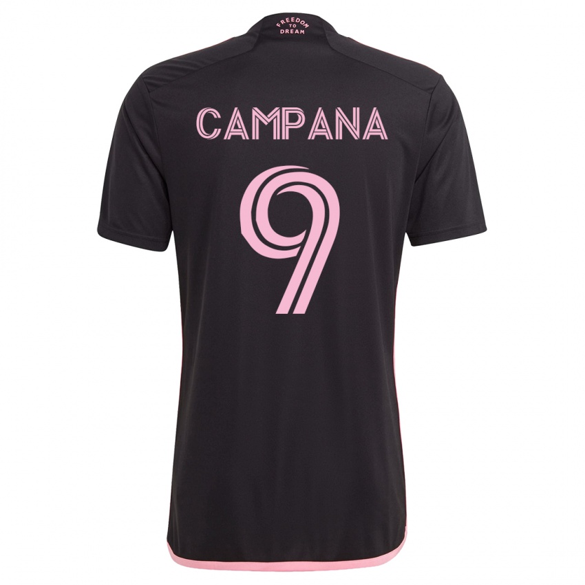 Niño Camiseta Leonardo Campana #9 Negro 2ª Equipación 2023/24 La Camisa Chile
