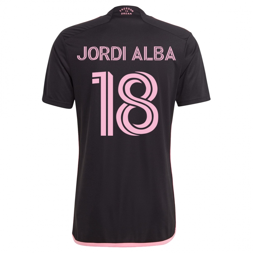 Niño Camiseta Jordi Alba #18 Negro 2ª Equipación 2023/24 La Camisa Chile