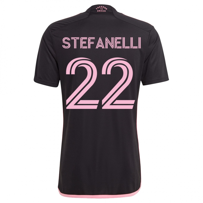 Niño Camiseta Nicolás Stefanelli #22 Negro 2ª Equipación 2023/24 La Camisa Chile