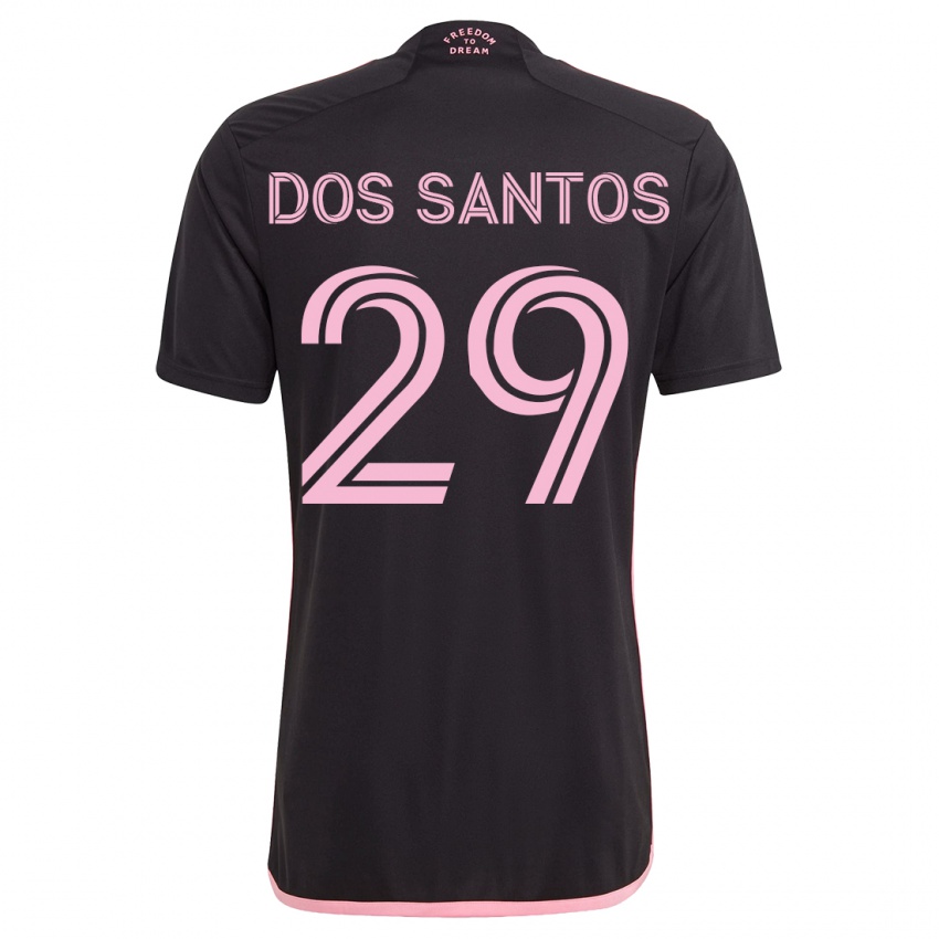 Niño Camiseta Cj Dos Santos #29 Negro 2ª Equipación 2023/24 La Camisa Chile