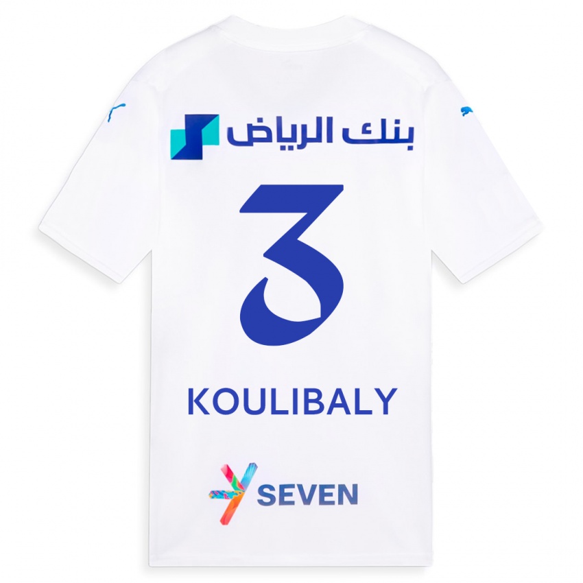 Niño Camiseta Kalidou Koulibaly #3 Blanco 2ª Equipación 2023/24 La Camisa Chile