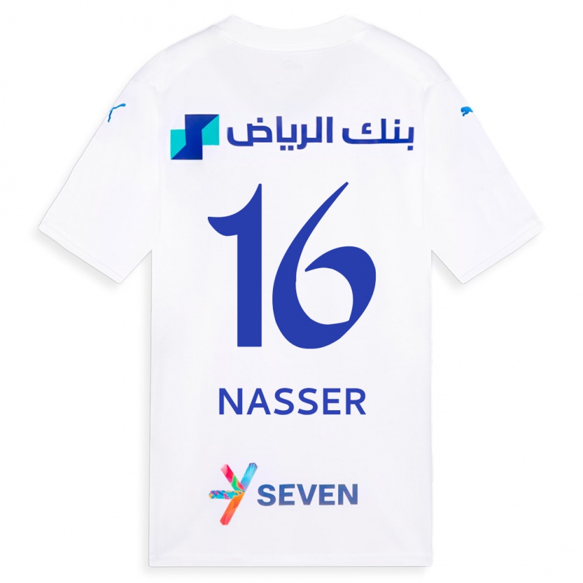 Niño Camiseta Nasser Al-Dawsari #16 Blanco 2ª Equipación 2023/24 La Camisa Chile