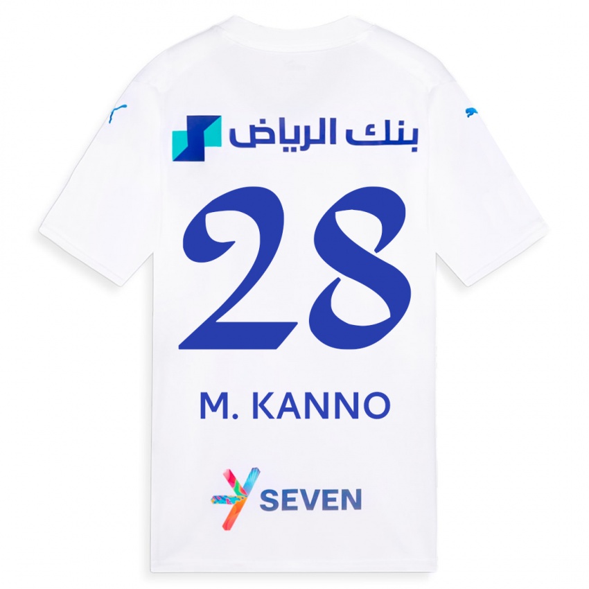 Niño Camiseta Mohamed Kanno #28 Blanco 2ª Equipación 2023/24 La Camisa Chile