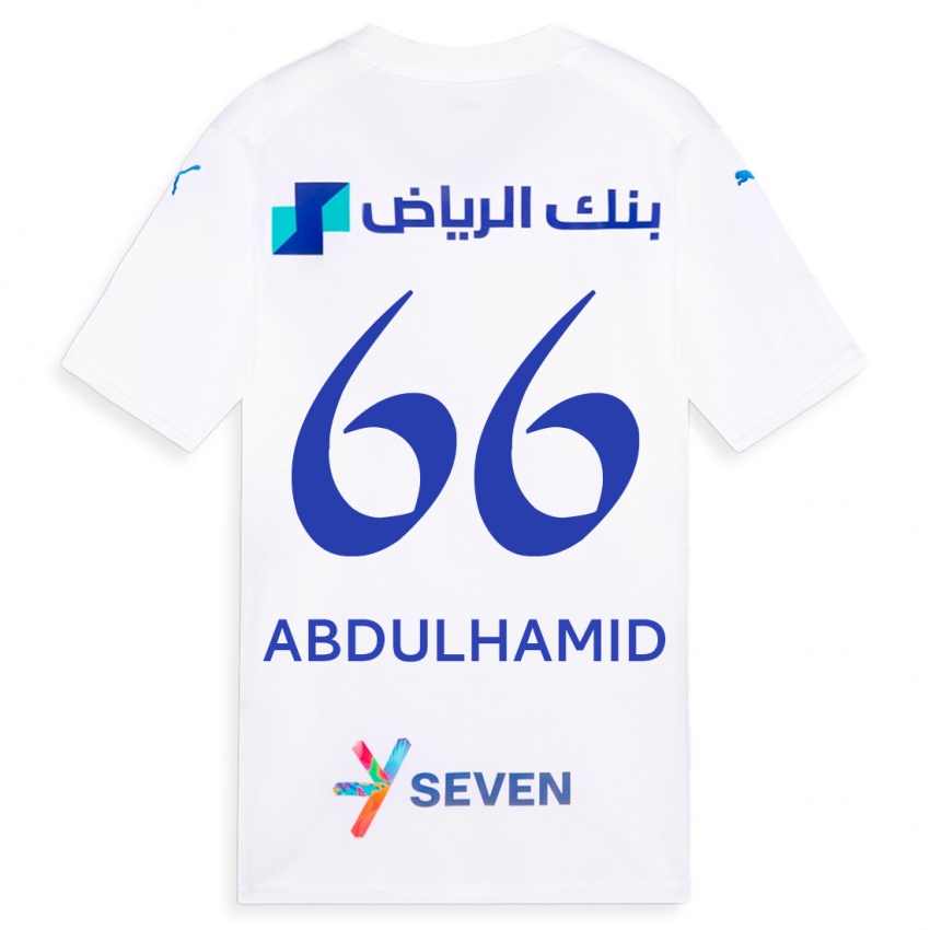 Niño Camiseta Saud Abdulhamid #66 Blanco 2ª Equipación 2023/24 La Camisa Chile