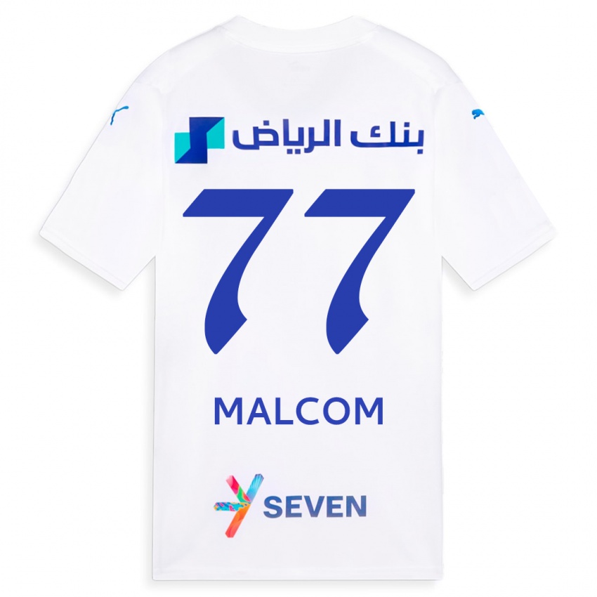 Niño Camiseta Malcom #77 Blanco 2ª Equipación 2023/24 La Camisa Chile