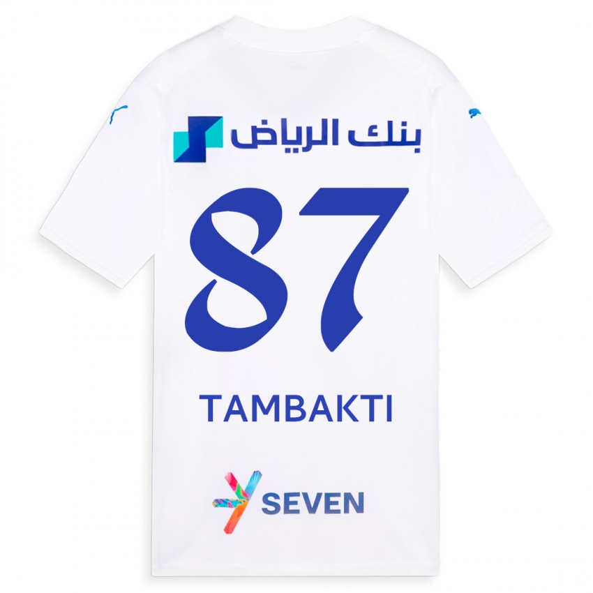 Niño Camiseta Hassan Tambakti #87 Blanco 2ª Equipación 2023/24 La Camisa Chile