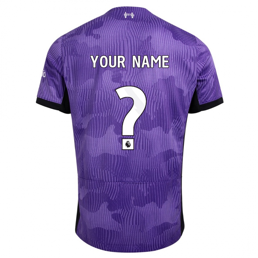 Niño Camiseta Su Nombre #0 Púrpura Equipación Tercera 2023/24 La Camisa Chile