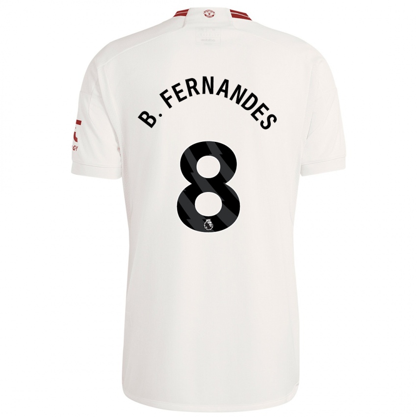 Niño Camiseta Bruno Fernandes #8 Blanco Equipación Tercera 2023/24 La Camisa Chile