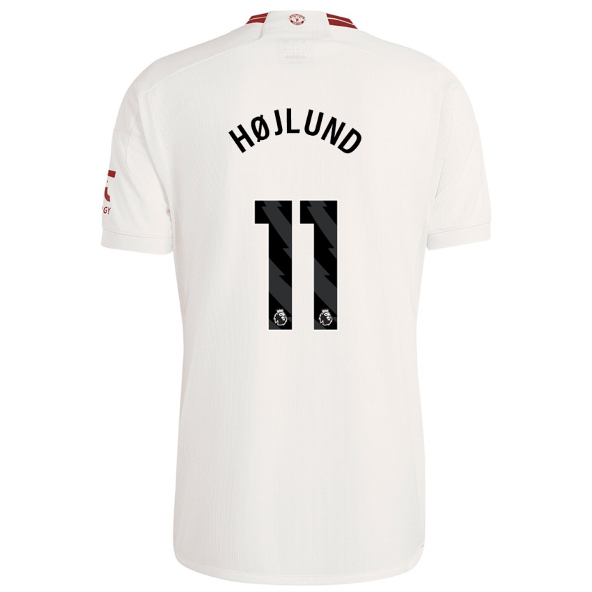 Niño Camiseta Rasmus Højlund #11 Blanco Equipación Tercera 2023/24 La Camisa Chile