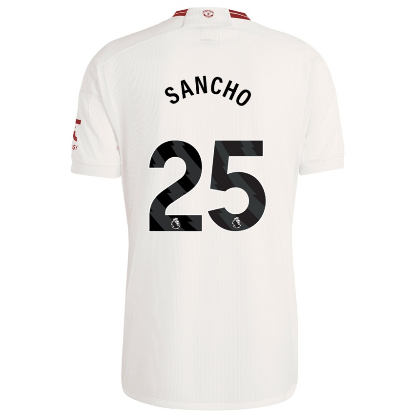 Niño Camiseta Jadon Sancho #25 Blanco Equipación Tercera 2023/24 La Camisa Chile