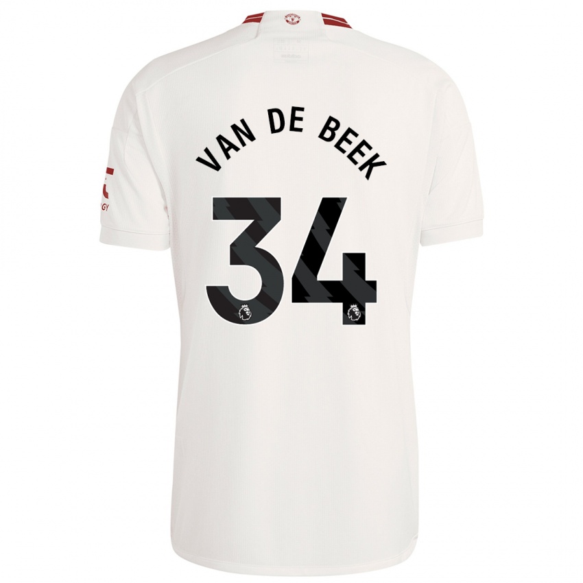 Niño Camiseta Donny Van De Beek #34 Blanco Equipación Tercera 2023/24 La Camisa Chile