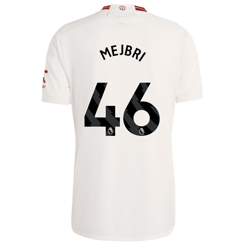 Niño Camiseta Hannibal Mejbri #46 Blanco Equipación Tercera 2023/24 La Camisa Chile