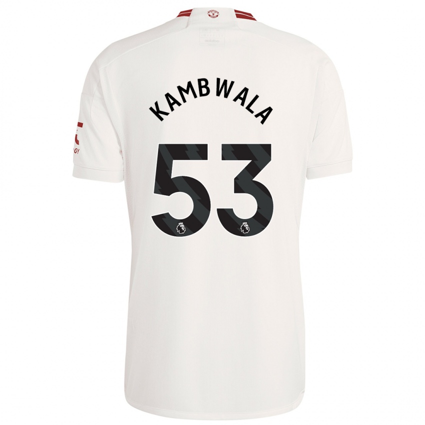 Niño Camiseta Willy Kambwala #53 Blanco Equipación Tercera 2023/24 La Camisa Chile