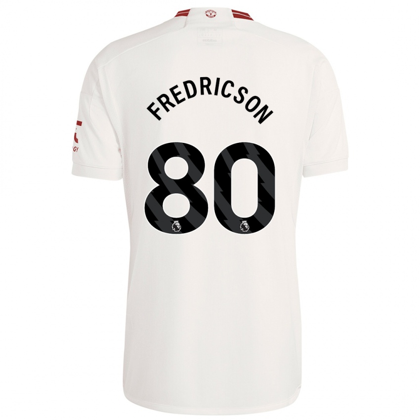 Niño Camiseta Tyler Fredricson #80 Blanco Equipación Tercera 2023/24 La Camisa Chile