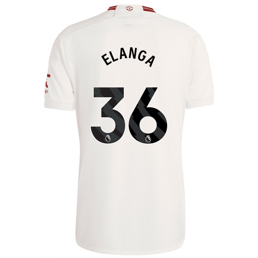 Niño Camiseta Anthony Elanga #36 Blanco Equipación Tercera 2023/24 La Camisa Chile