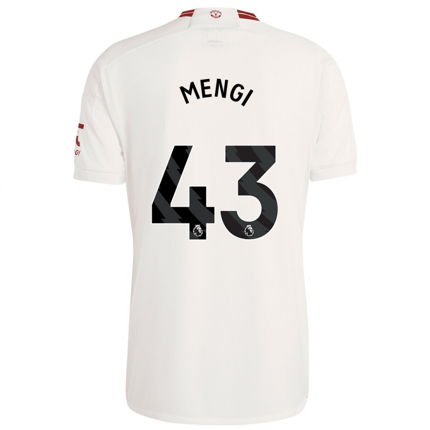 Niño Camiseta Teden Mengi #43 Blanco Equipación Tercera 2023/24 La Camisa Chile