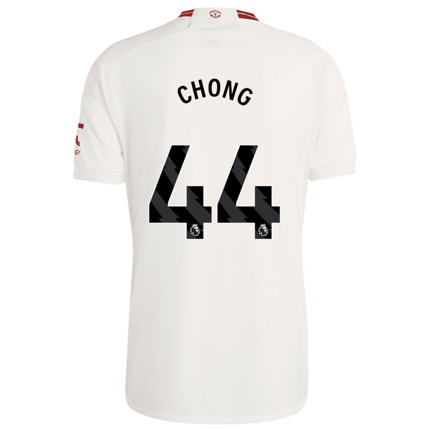 Niño Camiseta Tahith Chong #44 Blanco Equipación Tercera 2023/24 La Camisa Chile