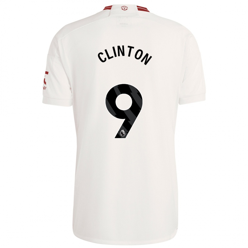 Niño Camiseta Grace Clinton #9 Blanco Equipación Tercera 2023/24 La Camisa Chile