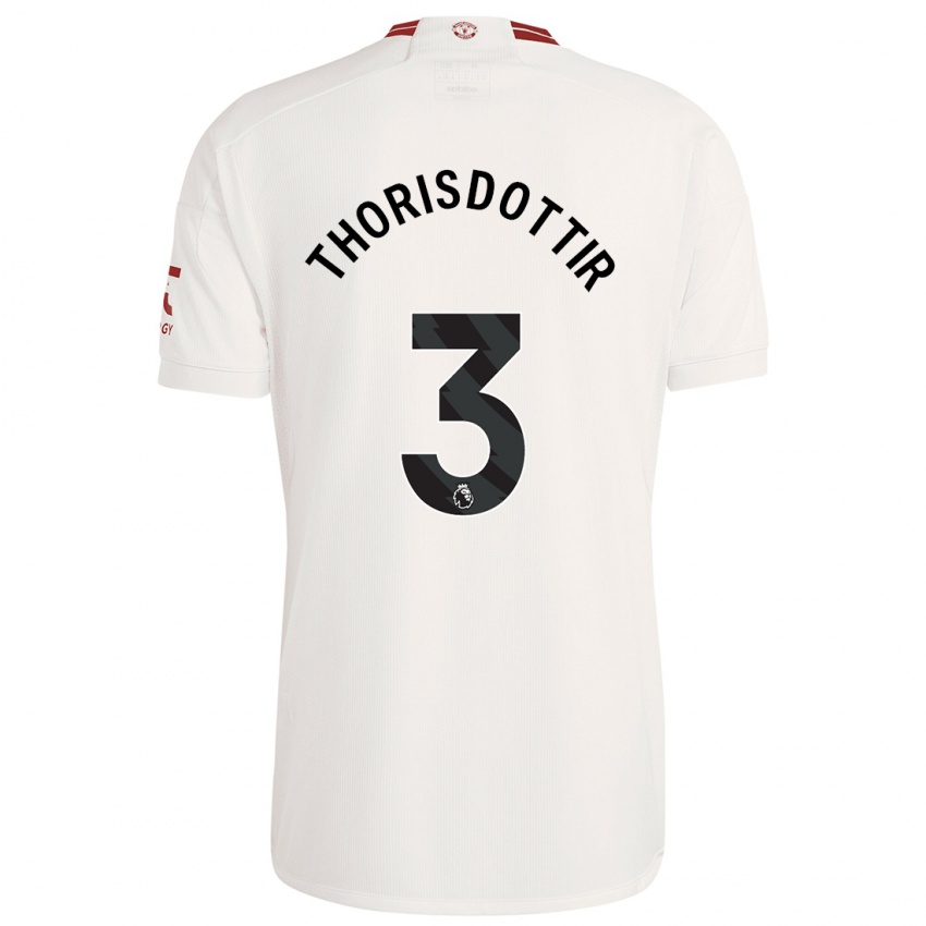 Niño Camiseta Maria Thorisdottir #3 Blanco Equipación Tercera 2023/24 La Camisa Chile