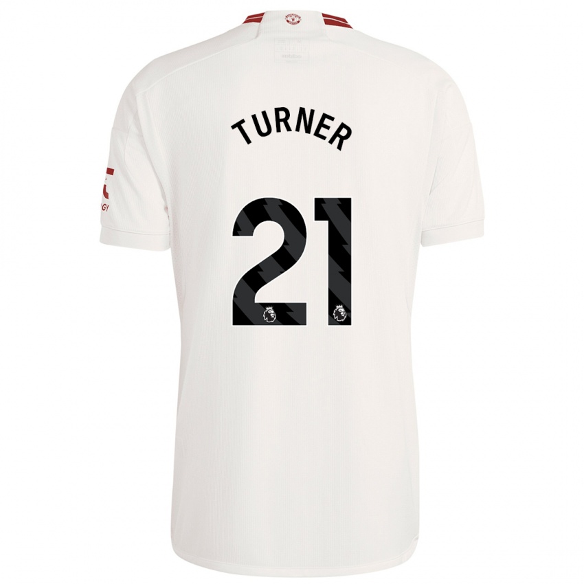 Niño Camiseta Millie Turner #21 Blanco Equipación Tercera 2023/24 La Camisa Chile