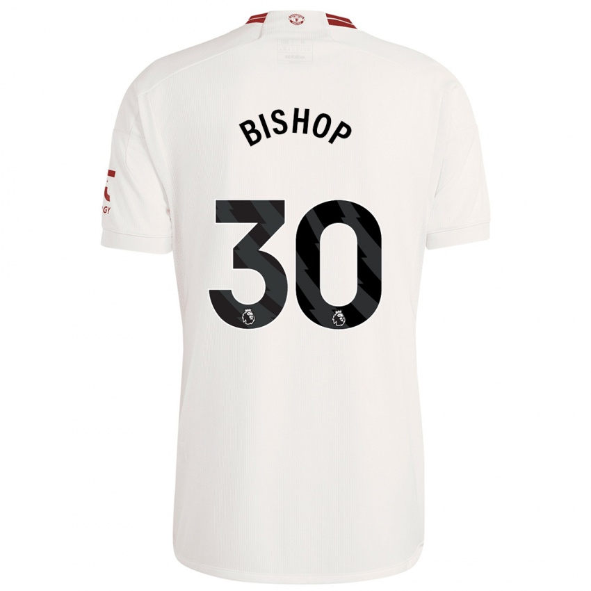 Niño Camiseta Nathan Bishop #30 Blanco Equipación Tercera 2023/24 La Camisa Chile