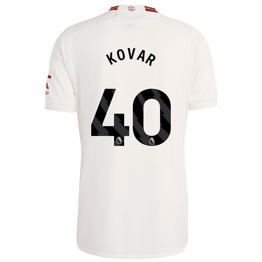 Niño Camiseta Matej Kovar #40 Blanco Equipación Tercera 2023/24 La Camisa Chile