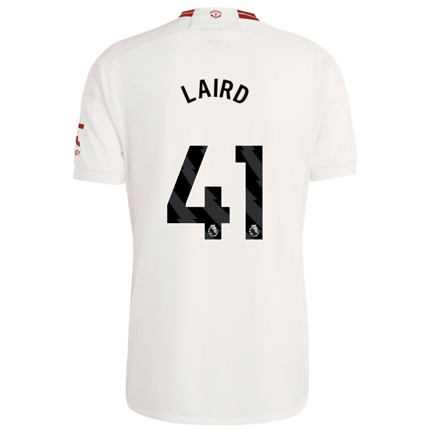 Niño Camiseta Ethan Laird #41 Blanco Equipación Tercera 2023/24 La Camisa Chile