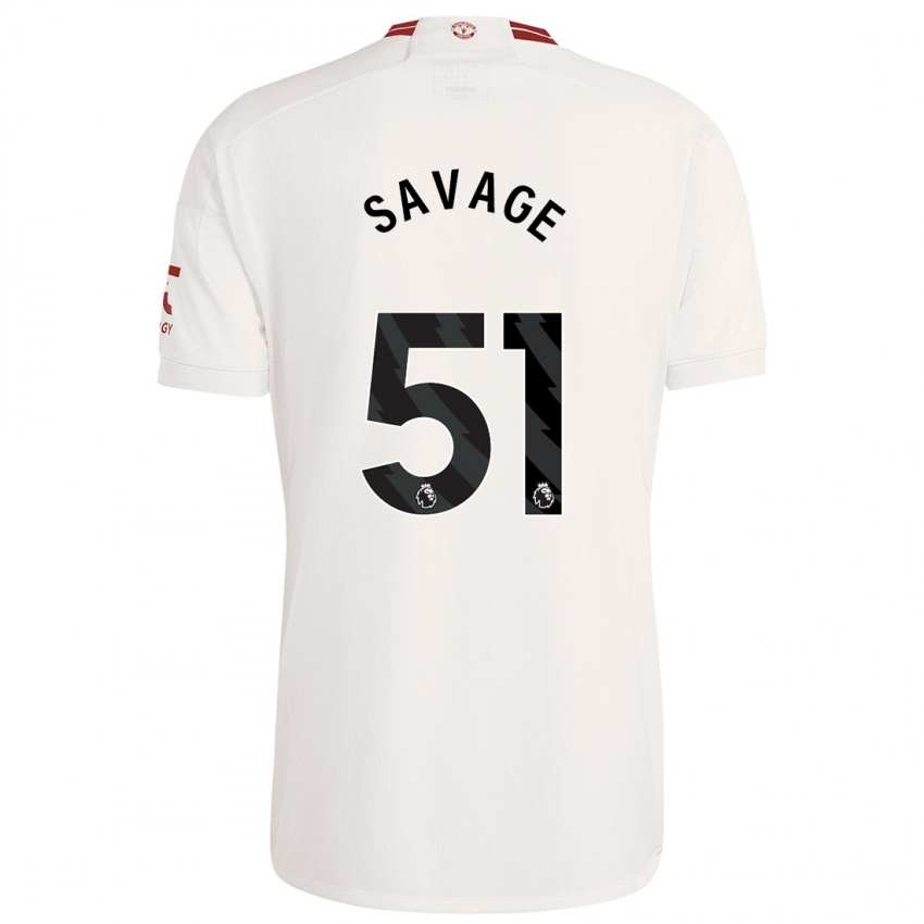 Niño Camiseta Charlie Savage #51 Blanco Equipación Tercera 2023/24 La Camisa Chile