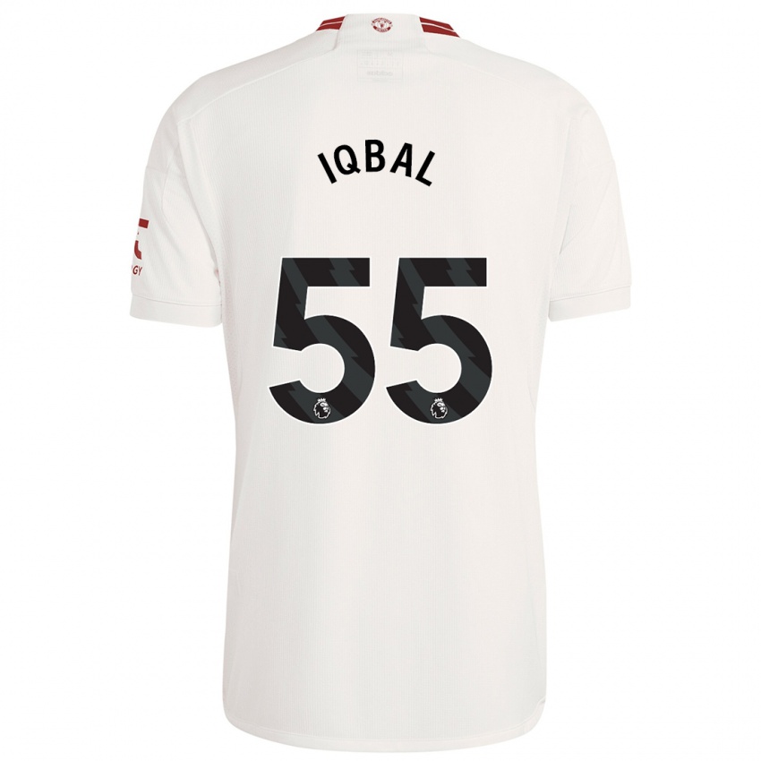 Niño Camiseta Zidane Iqbal #55 Blanco Equipación Tercera 2023/24 La Camisa Chile