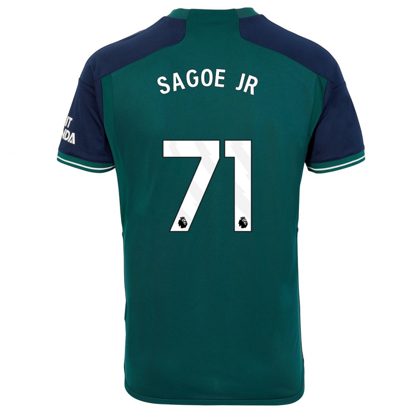 Niño Camiseta Charles Sagoe Jr #71 Verde Equipación Tercera 2023/24 La Camisa Chile