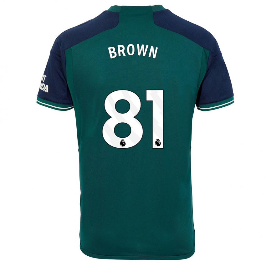 Niño Camiseta Luis Brown #81 Verde Equipación Tercera 2023/24 La Camisa Chile