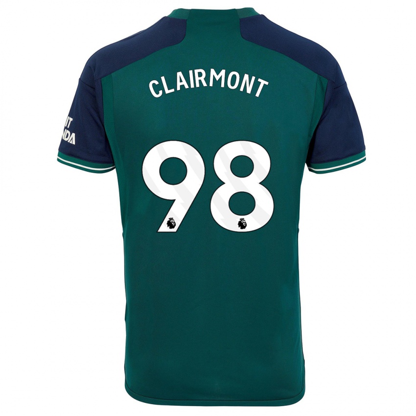 Niño Camiseta Reece Clairmont #98 Verde Equipación Tercera 2023/24 La Camisa Chile