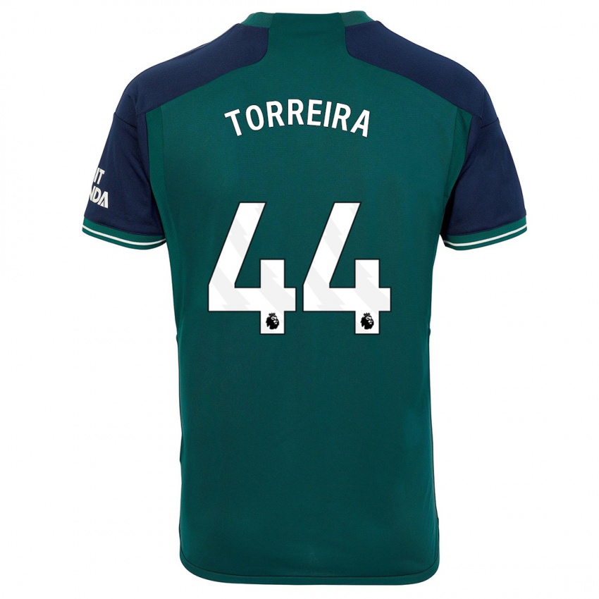 Niño Camiseta Lucas Torreira #44 Verde Equipación Tercera 2023/24 La Camisa Chile