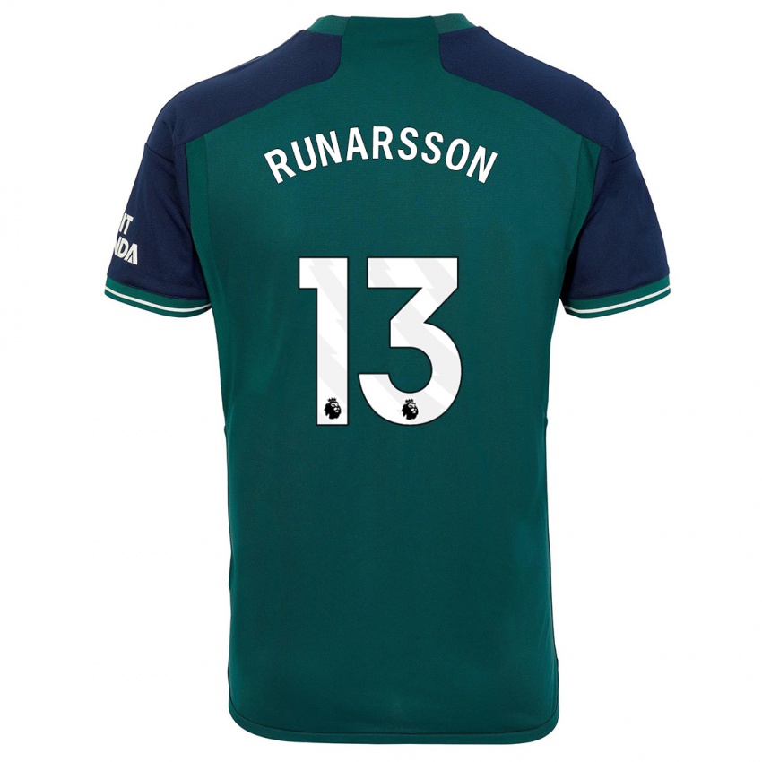 Niño Camiseta Runar Alex Runarsson #13 Verde Equipación Tercera 2023/24 La Camisa Chile